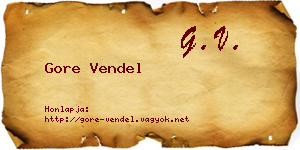 Gore Vendel névjegykártya